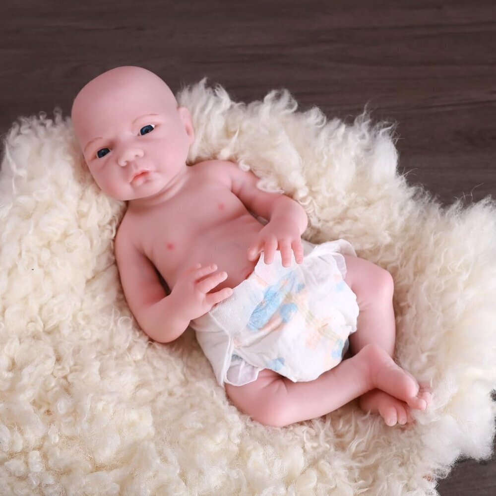 🆕18.5 Full Silicone Reborn Baby Doll Soft Solid Newborn Infant Boy Dolls